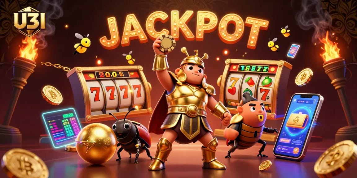 Experience the excitement of U31 with dynamic jackpot winning scenes and vibrant gaming elements.