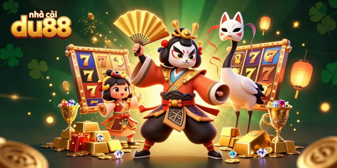 Experience thrilling gameplay with nhà cái du88, featuring dynamic slot elements and vibrant casino graphics.