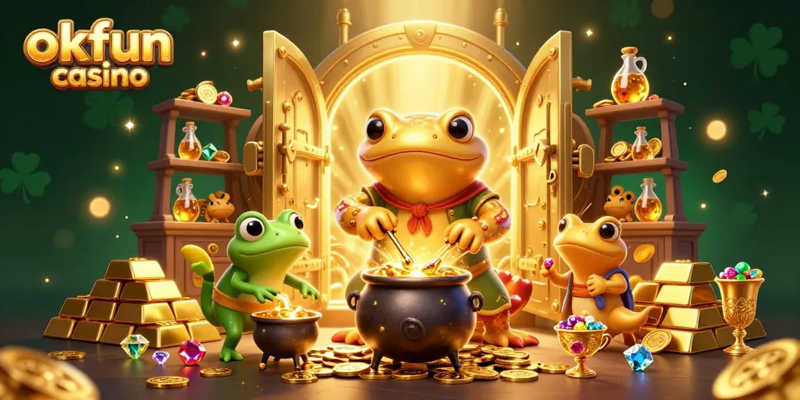 Experience the excitement at okfun casino with golden treasures and magical creatures.