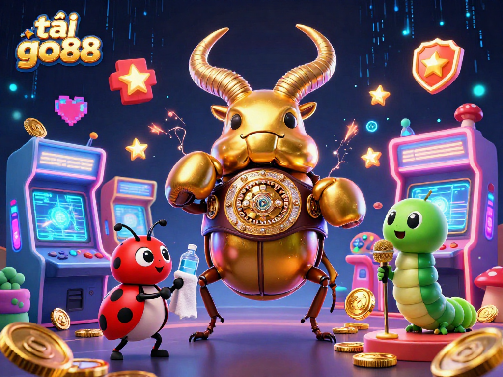 Experience the excitement of tải go88 with colorful arcade elements and vibrant 3D character action.