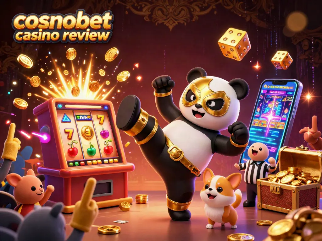 Experience excitement in the Cosmobet casino review, featuring a vibrant and dynamic casino scene.