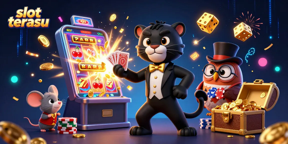 Experience slot terbaru with engaging characters in a vibrant casino scene featuring lucky symbols and jackpot excitement.